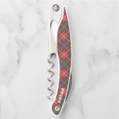 Kariertes Weihnachtsmuster Kellnermesser (Vorderseite)