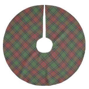 Kariertes Weihnachtsmuster Polyester Weihnachtsbaumdecke