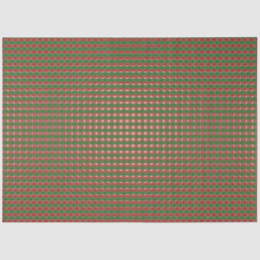 Kariertes Weihnachtsmuster Seidenpapier (Vorderseite)