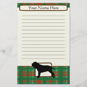 Kariertes Weihnachtsneapolitanisches Briefpapier