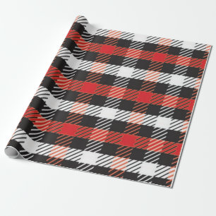 kariertes Weihnachtspapier Geschenkpapier
