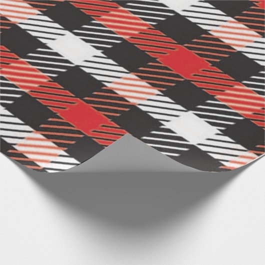 kariertes Weihnachtspapier Geschenkpapier (Ecke)