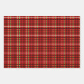 Kariertes Weihnachtspapier Geschenkpapier Set (Vorderseite 3)