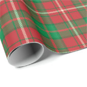 Kariertes Weihnachtspapier, rot grün Geschenkpapier (Rolleneckpunkt)