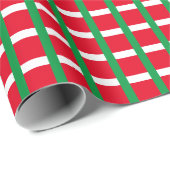 Kariertes Weihnachtsraster in grün und weiß Geschenkpapier (Rolleneckpunkt)