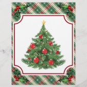 Kariertes Weihnachtsrestaurant - Sonderangebote Flyer (Hinten)