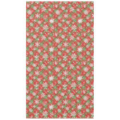 Kariertes Weihnachtsrot, grün mit weißen Schneeflo Tischdecke (Vorderseite)