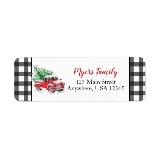 Kariertes Weihnachtsschild (Vorne)