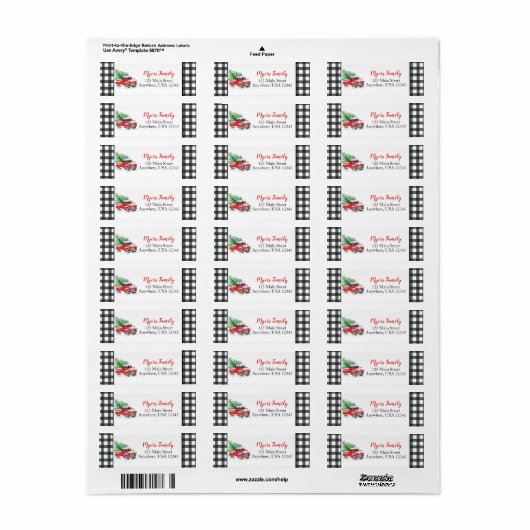 Kariertes Weihnachtsschild (Vorne)