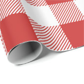Kariertes White and Red Buffalo Geschenkpapier (Rolleneckpunkt)