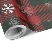 Kariertes Wintermuster Geschenkpapier (Rolleneckpunkt)