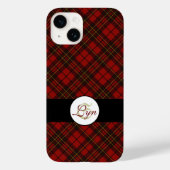 Kariertes Wintermuster Monogram Case-Mate iPhone Hülle (Rückseite)