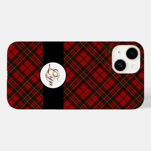 Kariertes Wintermuster Monogram Case-Mate iPhone Hülle (Rückseite (Horizontal))
