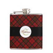 Kariertes Wintermuster Monogram Flachmann (Vorderseite)