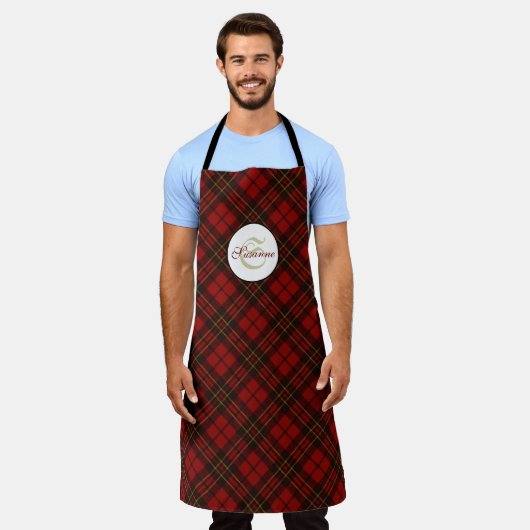 Kariertes Wintermuster Monogram Schürze (Getragen)