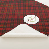 Kariertes Wintermuster Monogram Sherpadecke (3/4)