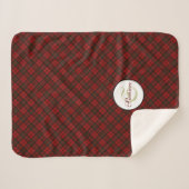 Kariertes Wintermuster Monogram Sherpadecke (Vorderseite (Horizontal))