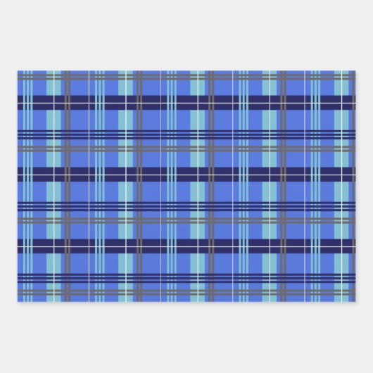 Kariertes Wrapping Paper Flat Sheet (gemischtes Se Geschenkpapier Set (Vorderseite 3)