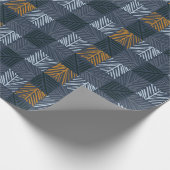 Kariertes Wrapping Paper für Navy Pine Needle Geschenkpapier (Ecke)