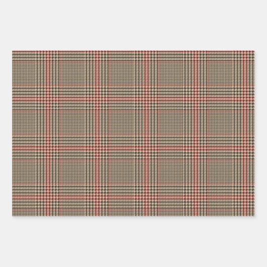 Kariertes Wrapping Paper (Set für  Hahnentrittmust Geschenkpapier Set (Vorderseite 3)