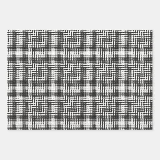 Kariertes Wrapping Paper (Set für  Hahnentrittmust Geschenkpapier Set (Vorderseite 2)