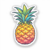 Karikatur-Ananas Aufkleber (Vorderseite)