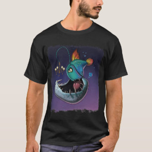 Karikatur Anglerfisch T-Shirt