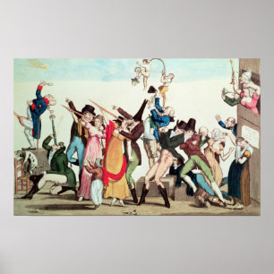 Karikatur auf dem Kometen 1811, c.1811 Poster