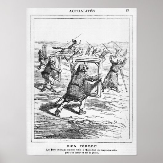 Karikatur aus "Le Charivari" Poster (Vorne)