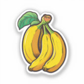 Karikatur-Banane Aufkleber (Vorderseite)