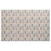 Karikatur-Blumenmuster mit Vögeln 2 Stoff (Fat Quarter (45,7 x 55,9 cm))