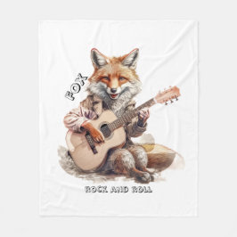 Karikatur Cartoon Animal Fox Musik Fleecedecke