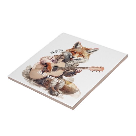 Karikatur Cartoon Animal Fox Musik Fliese (Seite)