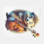 Karikatur, Cartoon, Illustration Eine Musik Fleecedecke (Vorderseite (Horizontal))