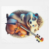 Karikatur, Cartoon, Illustration Eine Musik Fleecedecke (Vorderseite (Horizontal))