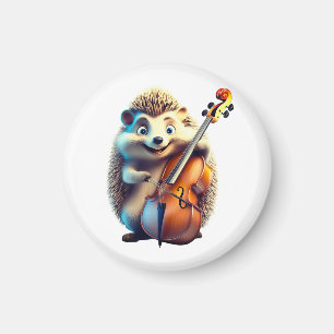Karikatur, Cartoon, Illustration Eine Musik Magnet