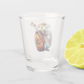 Karikatur, Cartoon, Illustration Eine Musik Schnapsglas (Rückseite)