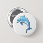 Karikatur-Delfin-Illustration Button (Vorne & Hinten)