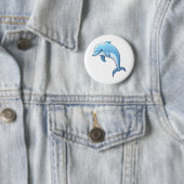 Karikatur-Delfin-Illustration Button (Beispiel)