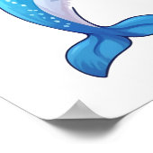 Karikatur Delfin Illustration Poster (Ecke)