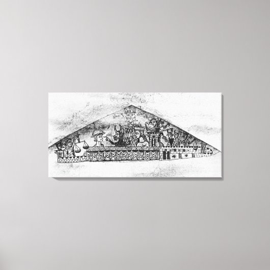 Karikatur der englischen Juden aus einer Haggada Leinwanddruck (Vorderseite)