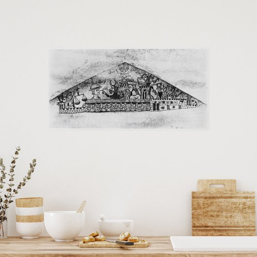 Karikatur der englischen Juden aus einer Haggada Poster (Küche)