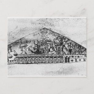 Karikatur der englischen Juden aus einer Haggada Postkarte