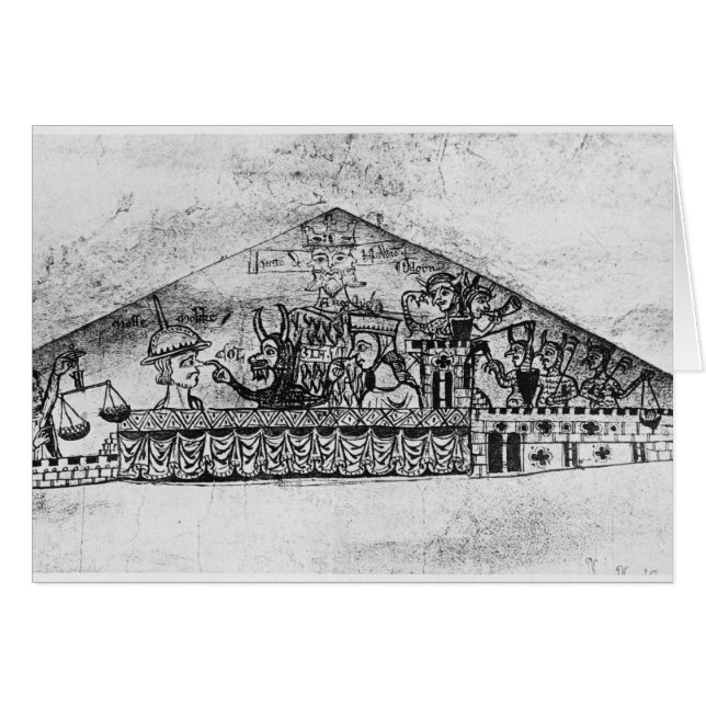 Karikatur der englischen Juden, von einem Haggadah (Vorderseite (Horizontal))