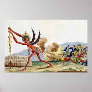 Karikatur der englischen Regierung, 1793 Poster