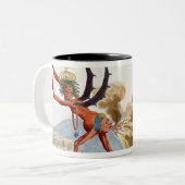 Karikatur der englischen Regierung, 1793 Zweifarbige Tasse (Vorderseite Links)