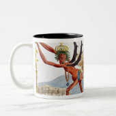 Karikatur der englischen Regierung, 1793 Zweifarbige Tasse (Links)