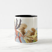 Karikatur der englischen Regierung, 1793 Zweifarbige Tasse (Mittel)