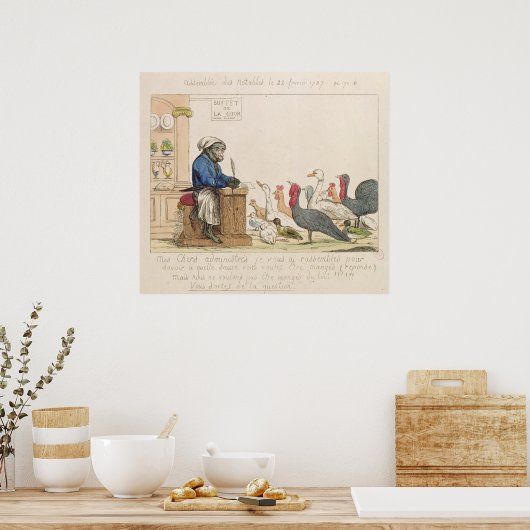 Karikatur der Notariatsversammlung Poster (Küche)