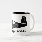 Karikatur der Packwagen-RV-10 Zweifarbige Tasse (VorderseiteRechts)